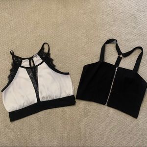 Lot of (2) B&W Crop Tops!